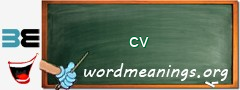 WordMeaning blackboard for cv